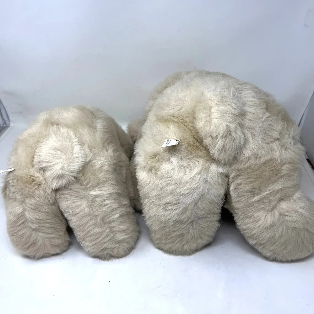 Vintage Prestige Toy‎ Corp Set of 2 Teddy Bear Plush Tan Beige 1985